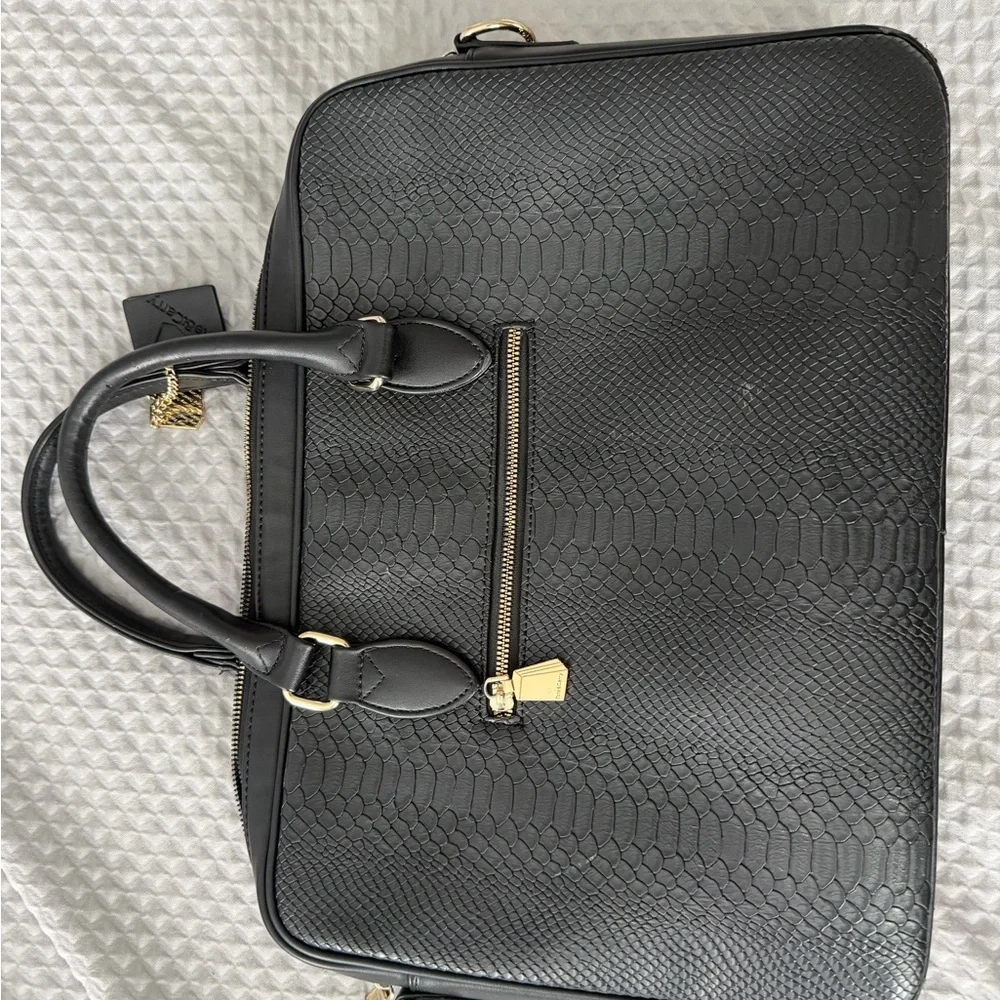 Black Textured Men's Bag